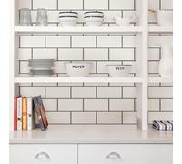 Wallpops Peel And Stick Backsplash Tiles 4 Pezzi Subway NH2363 Bianco Grigio