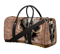 Walls - Borsone da viaggio con elefante, per donne, uomini, ragazze e ragazzi, design con elefante, per il fine settimana, 22,7 l, per sport, palestra, yoga, Colore, 22.7 L, Organizer per borse