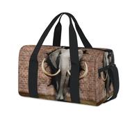 Walls - Borsone sportivo con elefante, per bambini, ragazze, ragazzi, donne, uomini, design elefante, borsa da viaggio per la notte, weekender, borsa da viaggio, borsa da palestra casual