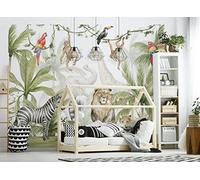 Walltastic Carta da parati murale con safari nella giungla, carta FSC, multicolore, 2,4 m di altezza x 3 m di larghezza, 1 misura
