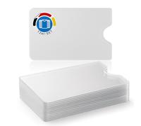 WallTrust - Custodia protettiva in plastica rigida, 12 pezzi, per carte di credito e carte di credito, Trasparente senza foro, 12