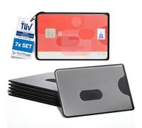 WallTrust RFID NFC Blocker Protective Cover - Custodia protettiva per carte di credito, gioco da 3, lato trasparente, trasparente opaco, set di 6, classico, /Trasparente opaco, Jeu de 6, Classico