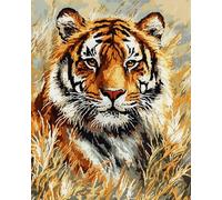 WallustrioaW Cross Stitch Embroidery Kit,Cane animale,Chihuahua sorridente,11CT Kit per Punto Croce Prestampato DIY da Completo per Principianti Home Decor,40x50cm