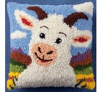 WallustrioaW Cuscino con Gancio di Chiusura,Un grazioso agnellino Kit per Cuscini Kit per Fabbricare Cuscino a Punto Croce per Adulti Principianti,Accessorio per la Casa,43x43cm