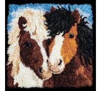 WallustrioaW Kit Di Ganci A Chiusura Per Cuscino Pony Set Per Cuscini Con Gancio Di Chiusura 43X43Cm Kit Da Ricamo Con Gancio Per Cuscino, Ricamare Cuscini Federa