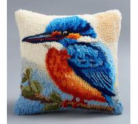 WallustrioaW kit gancio di chiusura cuscino,Bellissimo uccello Kit per Fabbricare Cuscini a Punto Croce per Bambini Adulti Principianti,Decorazioni per la Casa,43x43cm