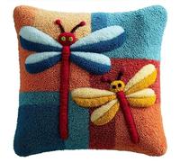 WallustrioaW Set Cuscini Con Bloccaggio A Scatto Libellula 43X43Cm Cuscino Di Ganci Di Chiusura Kit Di Cuscini Con Ganci Di Chiusura Tappeto Annodato