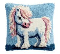 WallustrioaW Set Cuscini Con Bloccaggio A Scatto Pony Cuscino Tappeto Auto Set Di Ganci Di Chiusura Kit Di Cuscini Con Ganci Di Chiusura Tappeto Annodato 43X43Cm