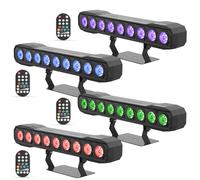 Wallwasher Luce da Palcoscenico 60W, 9 LED RGBW Barra Luminosa con Telecomando DMX512 Stroboscopio Luce da Discoteca Controllo Audio per Bar DJ Feste Matrimoni Esterni 4PCS