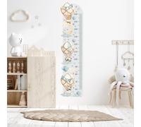 Wally Fox - Adesivi Murali per la Decorazione Della Cameretta dei Bambini - Decorazione per la Cameretta Delle Bambine - Grafico altezza - Palloncini, Animali - Blu