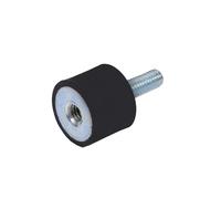 Walmeck 4x M8 M6 Monti in Gomma Ammortizzatore Anti -vibrazione Silentblock Bobbins Isolatore, Supporto per Isolatore per Vibrazioni in Gomma per Compressore D'aria, Motore (Vd20*15 M6*18)