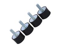 Walmeck 4x M8 M6 Monti in Gomma Ammortizzatore Anti -vibrazione Silentblock Bobbins Isolatore, Supporto per Isolatore per Vibrazioni in Gomma per Compressore D'aria, Motore (VD30*20 M8*23)