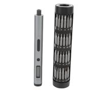 Walmeck 62 in 1 Set di Cacciavite Elettrico con 60 Bit Precisi Organizzatore di Cacciavite per Telefono con Cacciavite per Laptop Riparazione di Orologi per Laptop Scatola Grigia Nera