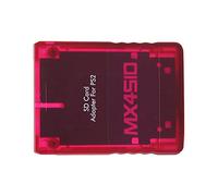 Walmeck Adattatore MX4SIO SIO2SD, Lettore di Schede Realizzato a Mano per Console FAT, con Sostituzione Stabile per L'espansione della memoria. (Rosso trasparente)
