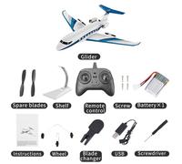 Walmeck Aliante RC Aereo Telecomandato in Schiuma EPP Durevole con Giroscopio per Principianti Adulti Aeromodello RC Ad Ala Fissa a 3 Stabile Facile da Pilotare