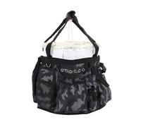 Walmeck Borsa Portaoggetti per Attrezzatura da Pesca, Organizer Multitasche in Tessuto Oxford, Doppio Fissaggio, Antipioggia, 87x28 Cm, Modello Sportivo, Ghiaccio, Mosca, Pesca D', (Nera)