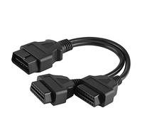 Walmeck Cavo di Prolunga Adattatore Splitter Y Maschio Femmina OBD2 a 16 Pin, Strumento Diagnostico per la Maggior Parte delle Auto, Nero