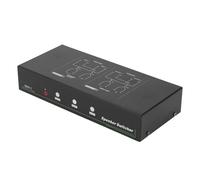 Walmeck Commutatore Manuale degli Altoparlanti con Telecomando Selettore Amplificatore 1 in 2 Uscite Interfaccia XLR per Home Theater Mixer DJ Eventi Concertistici (Spina europea)
