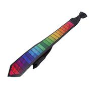 Walmeck Cravatta Luminosa Attivata Dal Suono a LED, Cravatta Illuminata a Comando Vocale con Microfono Incorporato per Feste Musicali, Concerti, Cosplay