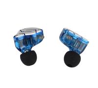 Walmeck Cuffie Ibride 1DD+4BA, Auricolari a 10 unità di Trasmissione con Cavo e Microfono Staccabili, Martine da 3,5 Mm, 3 Dimensioni di Auricolari Acustici (Con microfono)