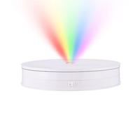 Walmeck Display Rotante Motorizzato Porta Silenziosa Funzionamento Fotografia Torna 10 Kg di capacità di Carico a Basso Rumore con Telecomando per Video Video (Bianco)