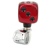 Walmeck Filatore per Maniglia del Veicolo, Filatore per Volante per Auto a Forma di Dado, Riduce la Resistenza dello Sterzo, Forma a Dado, Costruzione Durevole, Facile Installare, con (Rossa)