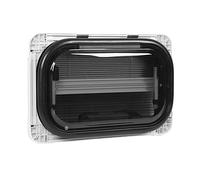 Walmeck Finestrino Laterale, Telaio Nero, Protezione, a Prova di Insetti, Vetro Acrilico, Supporto in Alluminio, Tenda per la Privacy, Rimorchi, Furgoni, Vetro Acrilico Cavo a