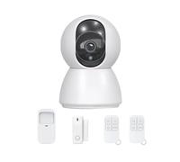 Walmeck Fotocamera IOT da 3 MP, Rilevatore di Allarme Intelligente con Visualizzazione Notturna, WiFi 2.4G, Accoppiamento BT e Controllo APP Compatibile con TY/Smart Life/Home