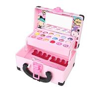 Walmeck Kit Trucco per Ragazze Set Trucco per Bambini Set da Gioco Cosmetici Veri con Custodia Cosmetici da Viaggio Gioco Feste Lavabile Giocattoli Regalo di