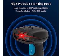 Walmeck Lettore di Codici a Barre Lettore di Codici a Barre Cablato USB Portatile Scansione Continua Automatica Supporto Codice Cartaceo Mac Negozio Al Dettaglio Logistica Magazzino (U-2)