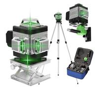 Walmeck Livello Autole Livellamento Multifunzionale a 16 Linee con Estensione del Treppiede per Uso Interno Ed Esterno (Plug)