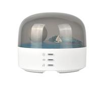 Walmeck Luce Notturna del Paesaggio della Luna, Altoparlante Bt Wireless, Lampada Umore a LED Dimmabile per la Creazione di Atmosfera, Portatile e Ricaricabile con più modalità (Versione bianca+bt)