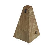 Walmeck Metronomo Meccanico con Tempo da 40-208 BPM per Pianoforte, Chitarra, Violino e Batteria, Design Simile Al Legno per Principianti e Bambini, 2160 Avvolgimento (Venatura del legno chiaro)