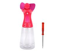 Walmeck Mini Ventilatore Nebulizzatore con Flacone Spray Portatile e | Serbatoio Dell'acqua da 300 Ml, Ugello a Pressione Manuale, Umidificazione a Nebbia Fine, per Estate All'aperto, Sport,
