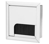 Walmeck Occhiello per Gestione Cavi in alluminio, Copertura per Uscita Filo Quadrato con Coperchio Apribile e Spazzola Capelli Scrivania del Computer da Ufficio, 3 Dimen (Dimensioni ridotte)