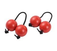 Walmeck Palla Ritmica Aslatus, Sandball Ritmici con Shell ABS, Perle di Ferro, Corda Arrampicata, Suono Rilassante, attività Musicali, Principianti, 2 Pezzi, Rosso, Blu, Nero, Plastica (Rosso)