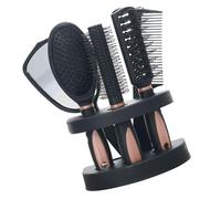 Walmeck Pettini per Capelli Set di Specchi Spazzole per Tagliare i Capelli Salone Professionale Strumento lo Styling e Supporto Kit di Pettini Medicazione Donne e Uomini (Rosa)