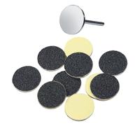 Walmeck Piede Smerigliatrice Sandpaper Pedicure Levigatura a Disco Tappetino Carta Smerigliata Strumento per la Cura dei Piedi per Tacchi (Cuscinetto 20 mm (superficie piana) 10pcs carta)