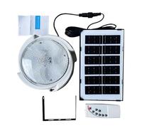 Walmeck Plafoniera Solare, Telecomando, Energia, per Corridoi, Sale Studio e Giardini Ad Alta Luminosità IP66 (60LED 65W)