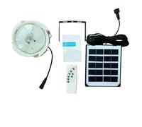 Walmeck Plafoniera Solare, Telecomando, Energia, per Corridoi, Sale Studio e Giardini Ad Alta Luminosità IP66 (50LED 45W)