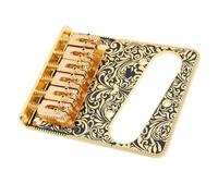 Walmeck Ponte di Chitarra Elettrica Stile retrò Vintage per Tavola da Disegno a Stringa TL 6 Ottone a Sella 52,5 Mm Bucket (Oro)