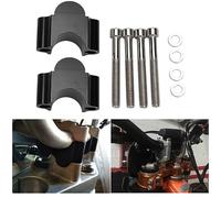 Walmeck Riser Manubrio in Alluminio 28 Mm, Adattatore Universale per Morsetto Riser Manubrio Moto 28 Mm, Adatto per, per Moto Sportive, Strada, Fuoristrada, ATV e ATV Utilitari e Quad, (Nera)