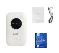 Walmeck Router di Viaggio Portatile con Internet da 150 Mbps, Segnale Universale, Supporto Wifi Tascabile Multifunzionale 10 Dispositivi per Viaggi Auto, Standby 50 Ore (Unione Europea)