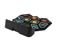 Walmeck Set di Batteria Elettronica Kit di Batteria a Mano con Doppio Altoparlante 9 Pad Supporta BT MIDI 8 Stili 6 Ritmi 10 Brani Demo Pad per Esercitazione in Silicone (Nera)