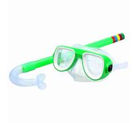 Walmeck Set di Snorkeli per Bambini Maschera per Bambini Maschera Occhiali da Nuoto Proteggono gli Occhi Nasi Materiale Ecologico per Bambini Bright Co (Verde)