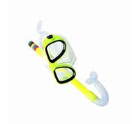 Walmeck Set di Snorkeli per Bambini Maschera per Bambini Maschera Occhiali da Nuoto Proteggono gli Occhi Nasi Materiale Ecologico per Bambini Bright Co (Giallo)