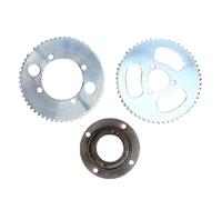 Walmeck Set Ruota Libera per Pignone Bici Set di Ruote Dentate a 4 Fori e 3 Fori in Acciaio Ad Alta tenacità Ruota Libera Senza Denti per Gli Appassionati di Motori