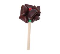 Walmeck Strumento Musicale Maraca Shaker con Guscio di Semi con Manico in Mogano Percussioni Guscio Naturale per Terapia del Suono per la Meditazione Yoga