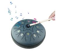 Walmeck Tamburo in Acciaio da 6 Pollici Suono Armonioso per la Meditazione Yoga Viola (blu navy)