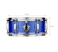 Walmeck Testa per Rullante da 12 Pollici con Bacchette Tracolla Chiave per Tamburo Portatile Durevole Fascia Rullante Bambini Principianti Guscio di Pioppo 5 Colori (Blu)